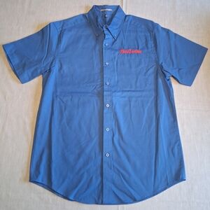 Port Authority True Value Men’s Short Sleeve Button Down Work Shirt - Blue NWOT